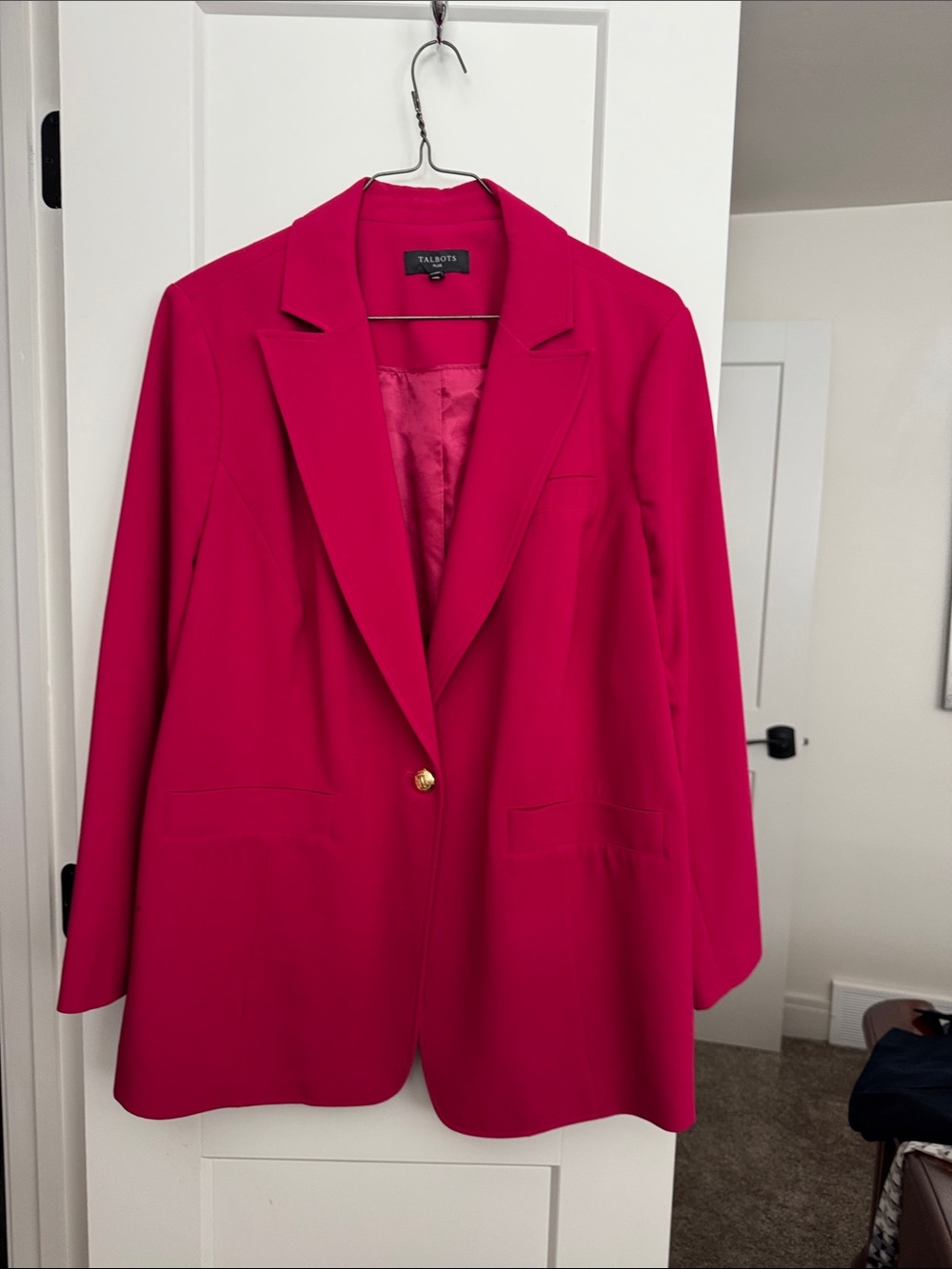 Talbots Fuchsia Single-Button Blazer